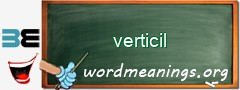 WordMeaning blackboard for verticil